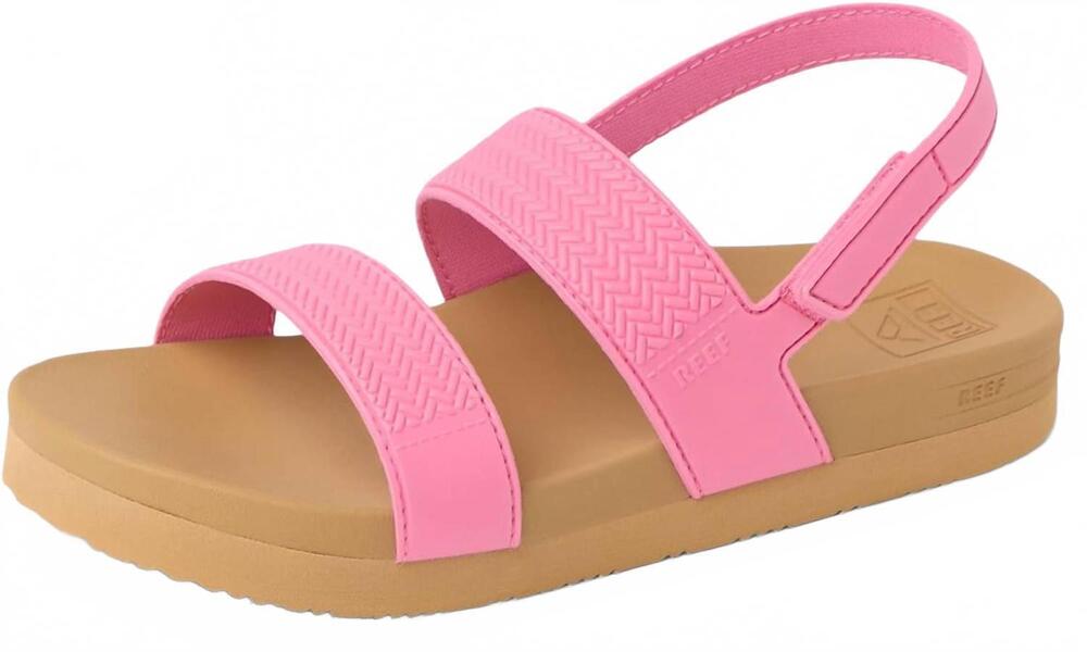 NEW REEF kid's water vista sandals in pink cosmos/tan